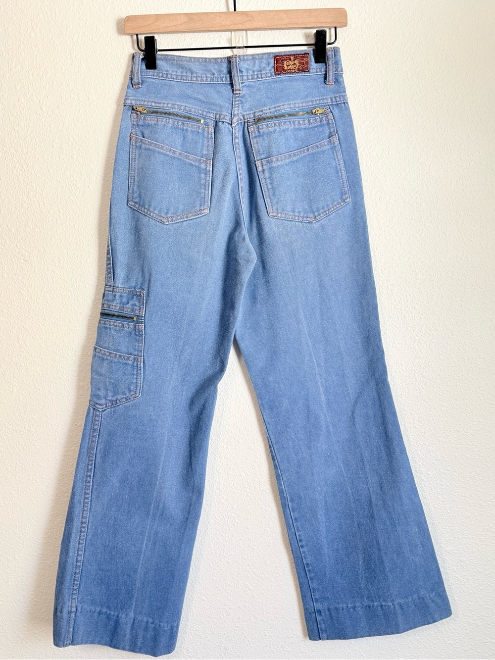70s Vintage CB Jeans Carpenter Style Flare Jeans Retro Utility Gorpcore - Picture 6 of 15